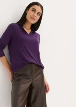 bonprix T-shirt blouse à col montant|Femme T-Shirts & Tops