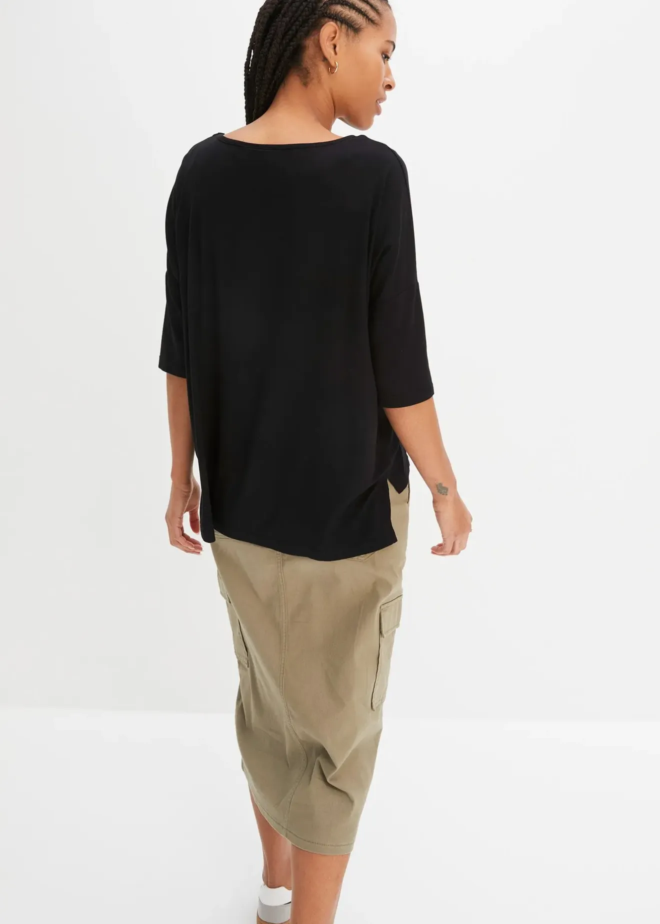 bonprix T-shirt boxy en viscose extensible|Femme T-Shirts & Tops