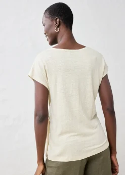 Femme bonprix Premium|T-Shirts & Tops|T-shirt cache-cœur, 100% lin