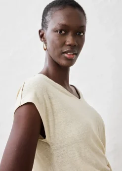 Femme bonprix Premium|T-Shirts & Tops|T-shirt cache-cœur, 100% lin