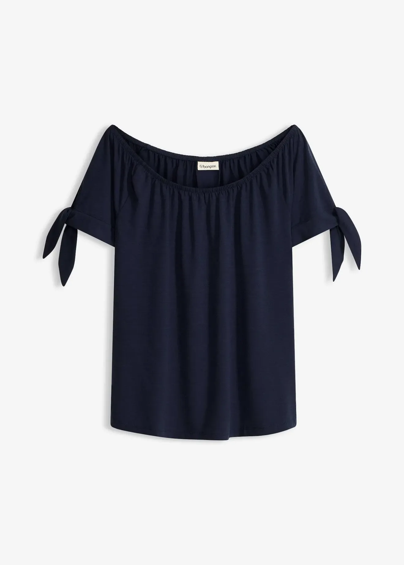 Femme bonprix T-Shirts & Tops|T-shirt col Bardot à détail nœud