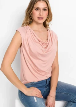 Femme bonprix T-Shirts & Tops|T-shirt col bénitier en viscose extensible