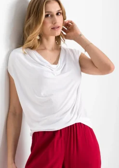 Femme bonprix T-Shirts & Tops|T-shirt col bénitier en viscose extensible