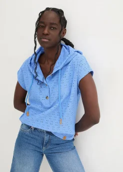 Femme bonprix T-Shirts & Tops|T-shirt col Henley à capuche