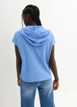 Femme bonprix T-Shirts & Tops|T-shirt col Henley à capuche