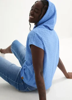 Femme bonprix T-Shirts & Tops|T-shirt col Henley à capuche