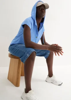 Femme bonprix T-Shirts & Tops|T-shirt col Henley à capuche