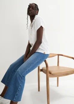 bonprix T-shirt col Henley à capuche|Femme T-Shirts & Tops