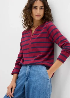 Femme bonprix Basiques|T-Shirts & Tops|T-shirt col Henley, 100% coton