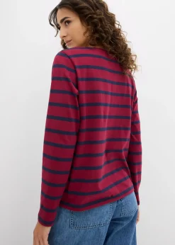 Femme bonprix Basiques|T-Shirts & Tops|T-shirt col Henley, 100% coton