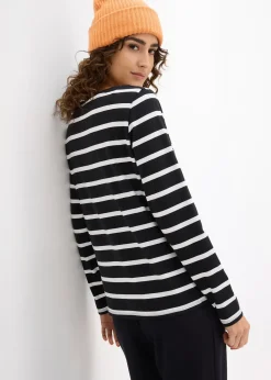 Femme bonprix Basiques|T-Shirts & Tops|T-shirt col Henley, 100% coton