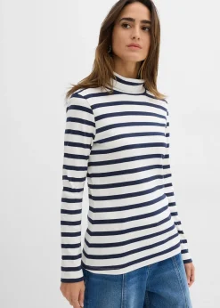 bonprix T-shirt col roulé 100% coton|Femme Basiques|T-Shirts & Tops