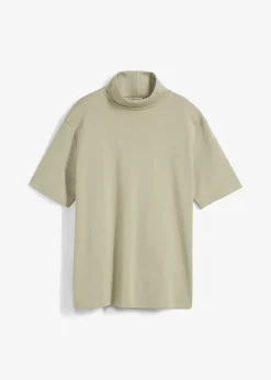 bonprix T-shirt col roulé 100% coton|Femme T-Shirts & Tops