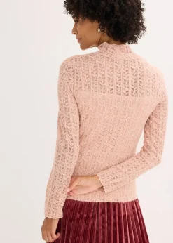 Femme bonprix T-Shirts & Tops|T-shirt col roulé en dentelle