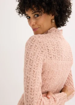 Femme bonprix T-Shirts & Tops|T-shirt col roulé en dentelle