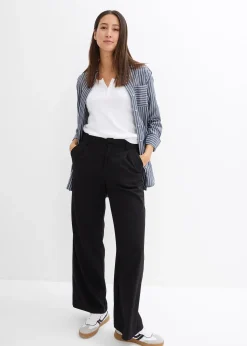 Femme bonprix Basiques|T-Shirts & Tops|T-shirt col tunisien, 100% coton