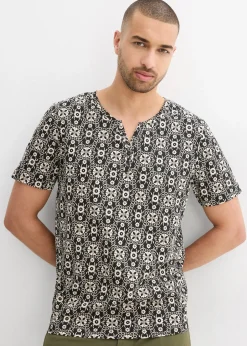 Homme bonprix T-Shirts & Polos|T-shirt col tunisien 100% coton