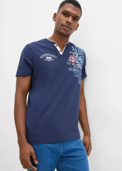 Homme bonprix T-Shirts & Polos|T-shirt col tunisien 100% coton