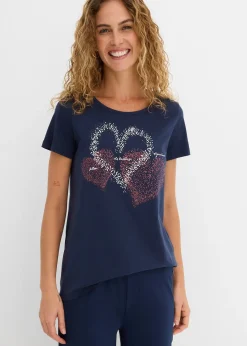 bonprix T-shirt coton à imprimé cœur|Femme T-Shirts & Tops
