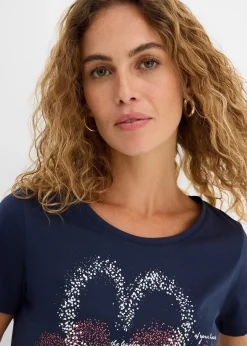 bonprix T-shirt coton à imprimé cœur|Femme T-Shirts & Tops