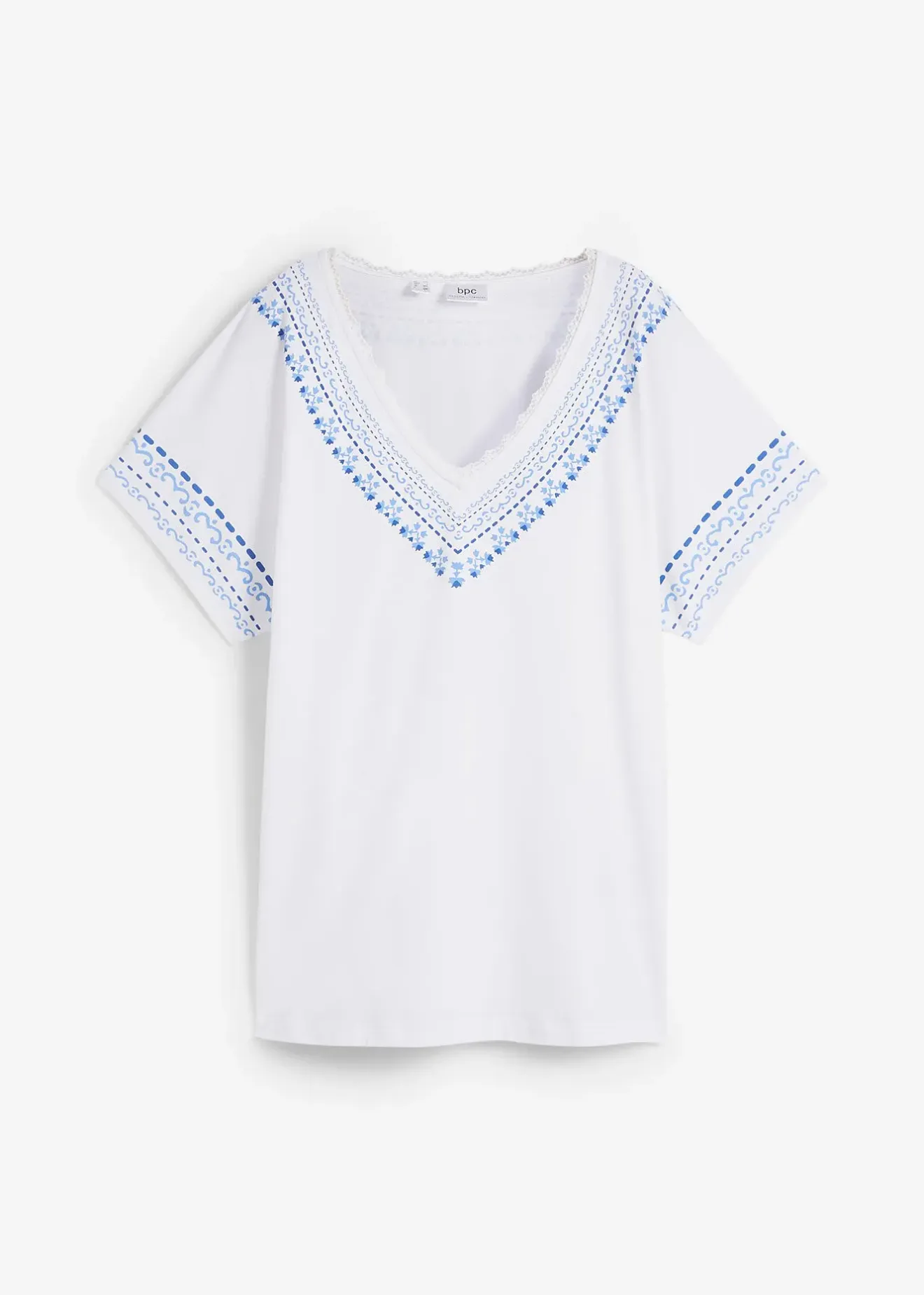 bonprix T-shirt coton ample avec imprimé brodé|Femme T-Shirts & Tops
