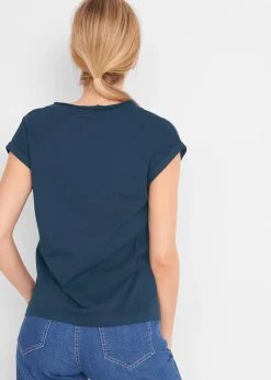 Femme bonprix Basiques|T-Shirts & Tops|T-shirt coton avec manches papillon