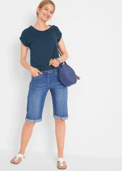 Femme bonprix Basiques|T-Shirts & Tops|T-shirt coton avec manches papillon