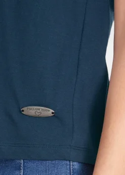 Femme bonprix Basiques|T-Shirts & Tops|T-shirt coton avec manches papillon