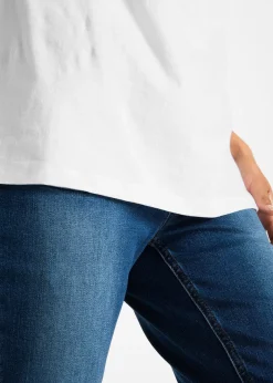 bonprix T-shirt coton et dentelle, manches courtes|Femme T-Shirts & Tops