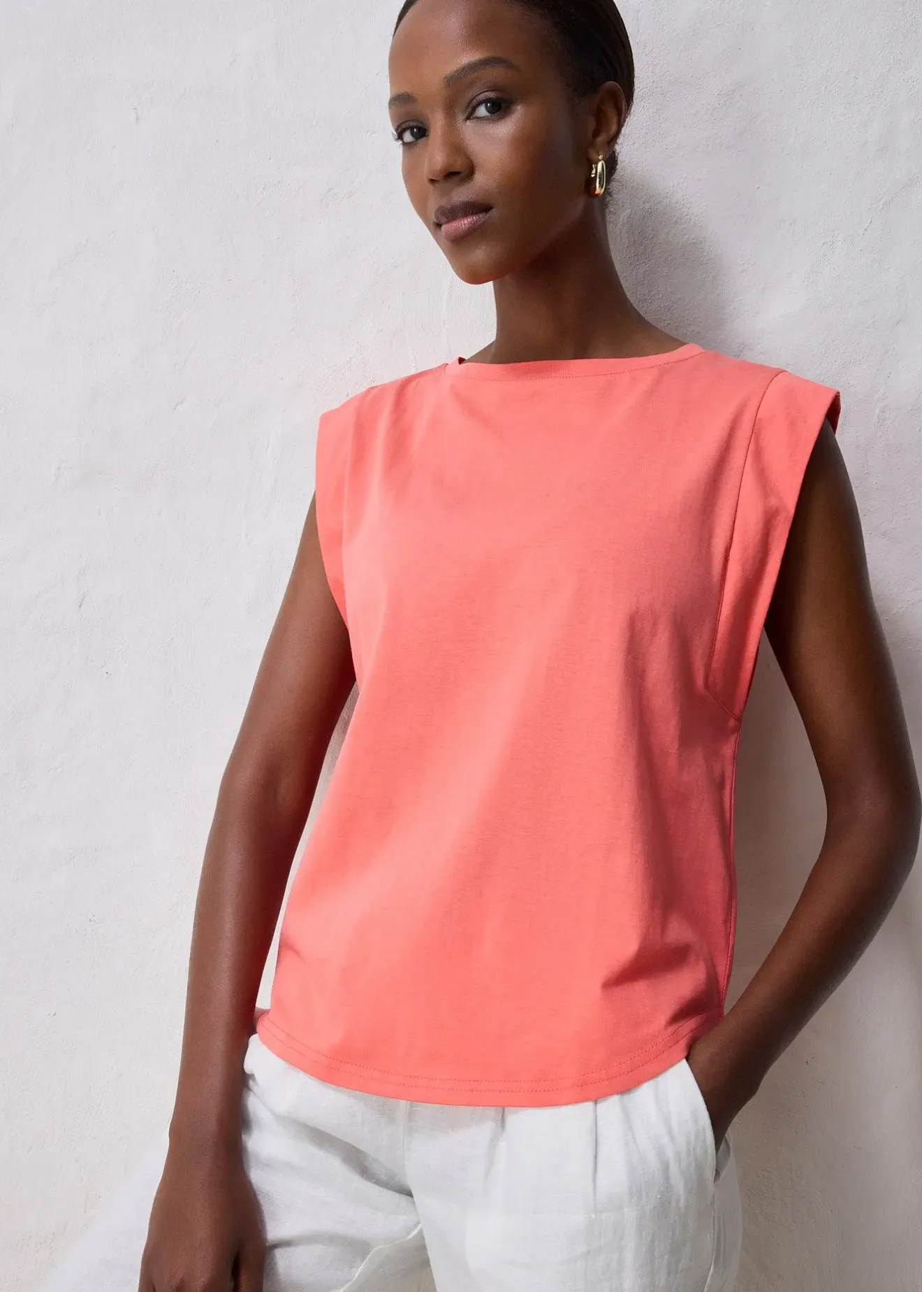 bonprix T-shirt coton et soie|Femme Premium|T-Shirts & Tops