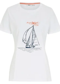 bonprix T-shirt coton imprimé et fendu sur le côté|Femme T-Shirts & Tops