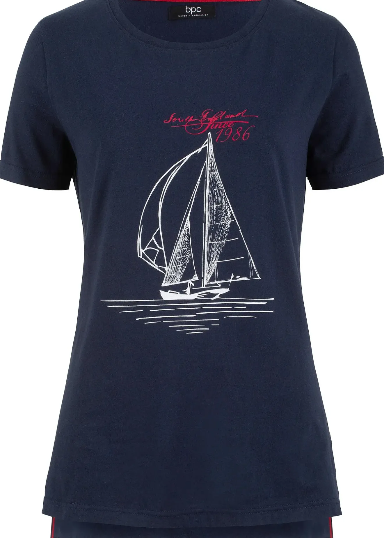 bonprix T-shirt coton imprimé et fendu sur le côté|Femme T-Shirts & Tops