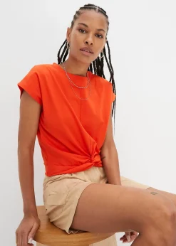 bonprix T-shirt court 100% coton|Femme T-Shirts & Tops