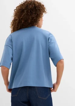 bonprix T-shirt court et oversize en coton épais|Femme Basiques|T-Shirts & Tops