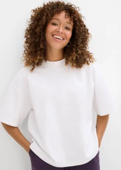 Femme bonprix Basiques|T-Shirts & Tops|T-shirt court et oversize en coton épais