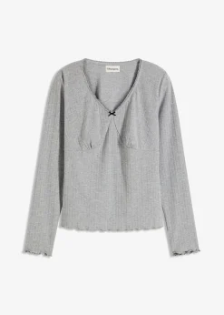 Femme bonprix T-Shirts & Tops|T-shirt côtelé