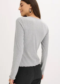 Femme bonprix T-Shirts & Tops|T-shirt côtelé