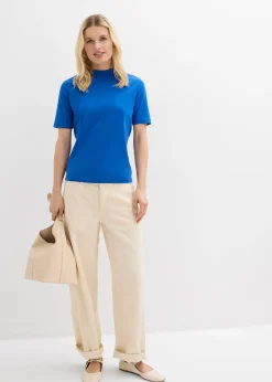 Femme bonprix Basiques|T-Shirts & Tops|T-shirt côtelé 100% coton