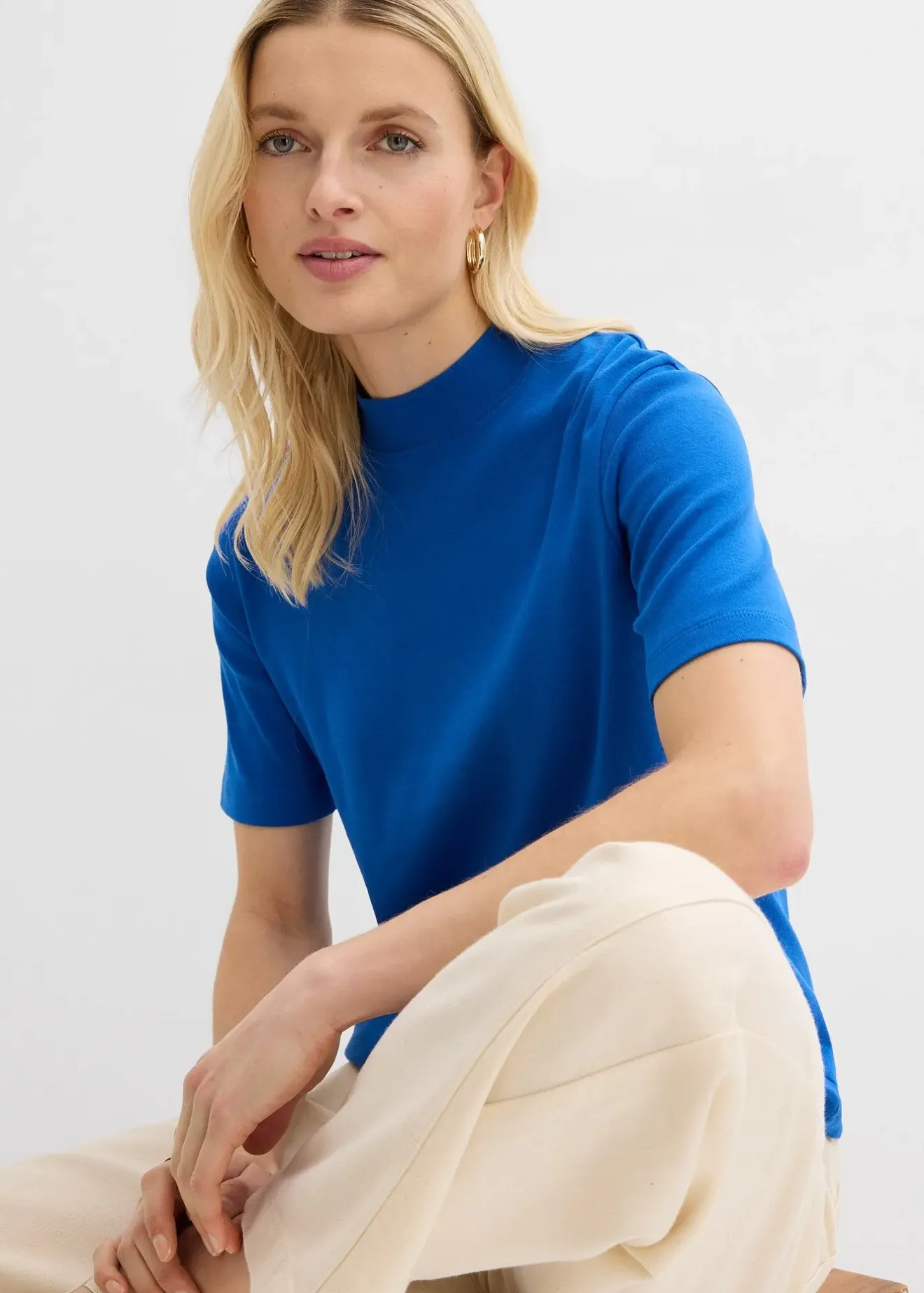 Femme bonprix Basiques|T-Shirts & Tops|T-shirt côtelé 100% coton