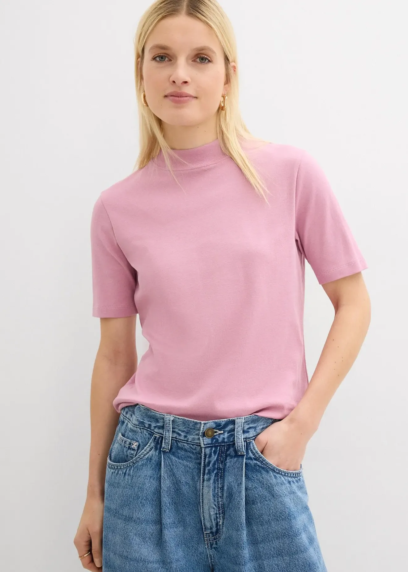 Femme bonprix Basiques|T-Shirts & Tops|T-shirt côtelé 100% coton