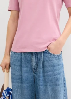 Femme bonprix Basiques|T-Shirts & Tops|T-shirt côtelé 100% coton