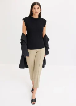 bonprix T-shirt côtelé en viscose extensible|Femme T-Shirts & Tops