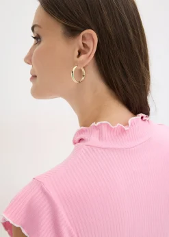 Femme bonprix T-Shirts & Tops|T-shirt côtelé en viscose extensible