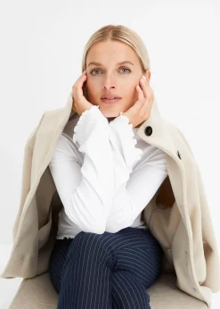 bonprix T-shirt côtelé manches longues|Femme T-Shirts & Tops