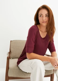 Femme bonprix Basiques|T-Shirts & Tops|T-shirt doux en viscose extensible