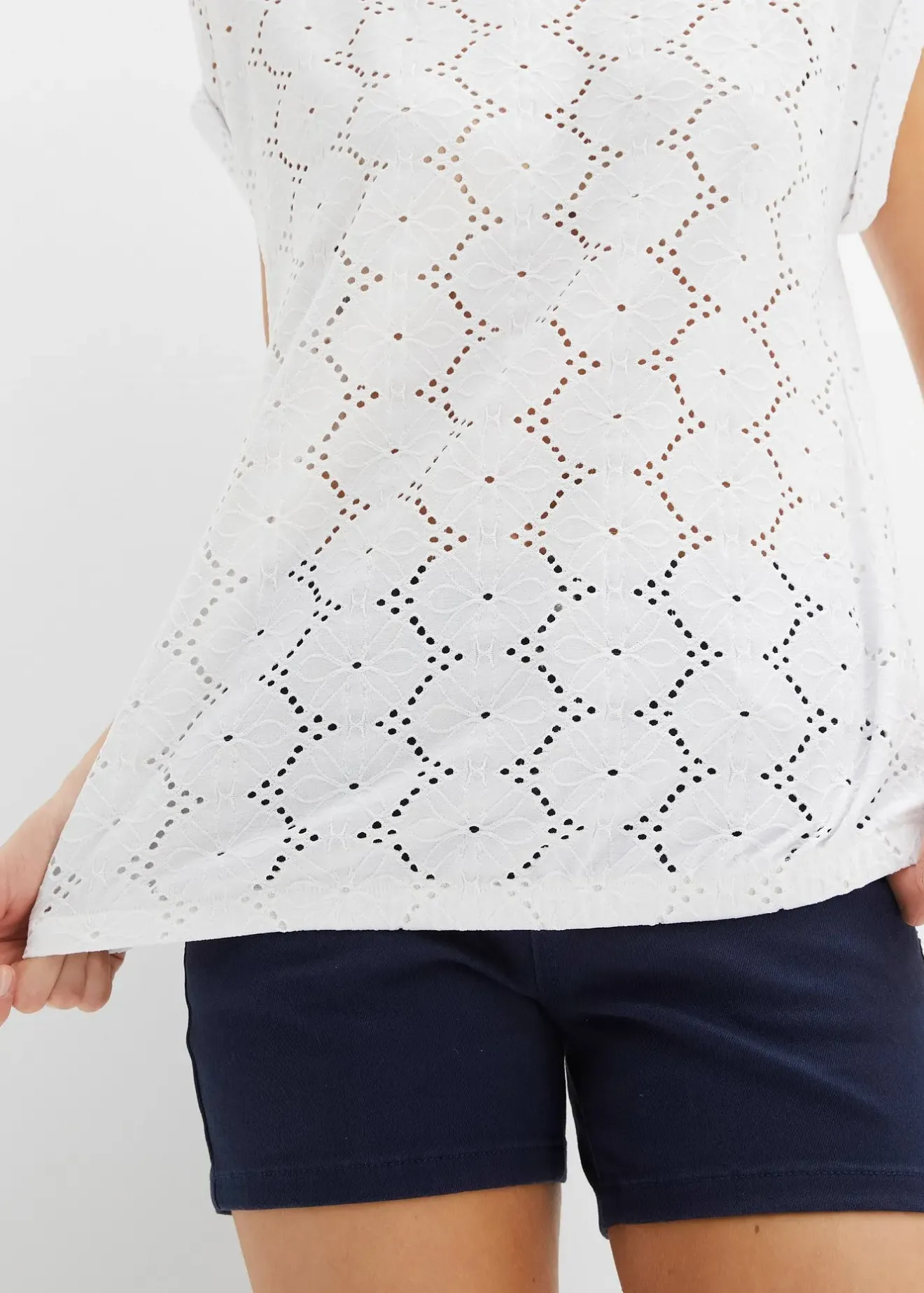 Femme bonprix T-Shirts & Tops|T-shirt en broderie anglaise