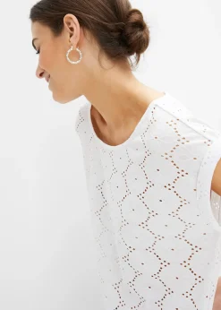 Femme bonprix T-Shirts & Tops|T-shirt en broderie anglaise