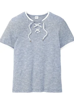 Homme bonprix T-Shirts & Polos|T-shirt en coton avec laçage