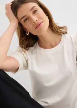 bonprix T-shirt en coton extensible|Femme T-Shirts & Tops