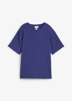 bonprix T-shirt en crêpe gaufré|Femme Deux Pièces & Ensembles